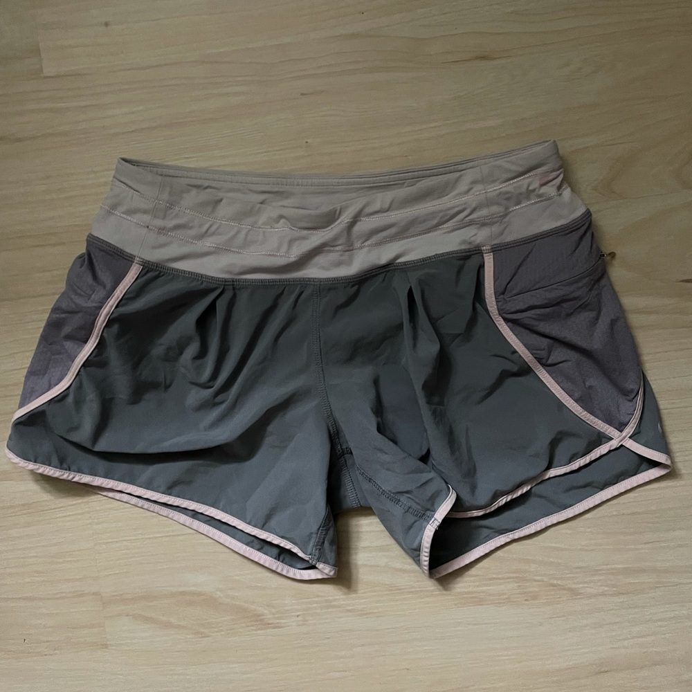 Lululemon Grey and Pink Shorts Sz 2